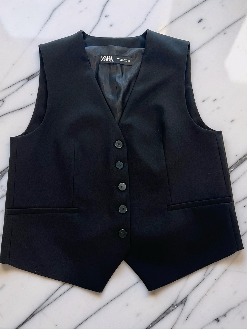Zara Black Tailored Vest